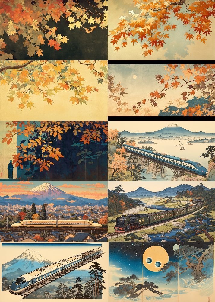 現代風 浮世絵 背景 16:9 221枚 PC 横画面