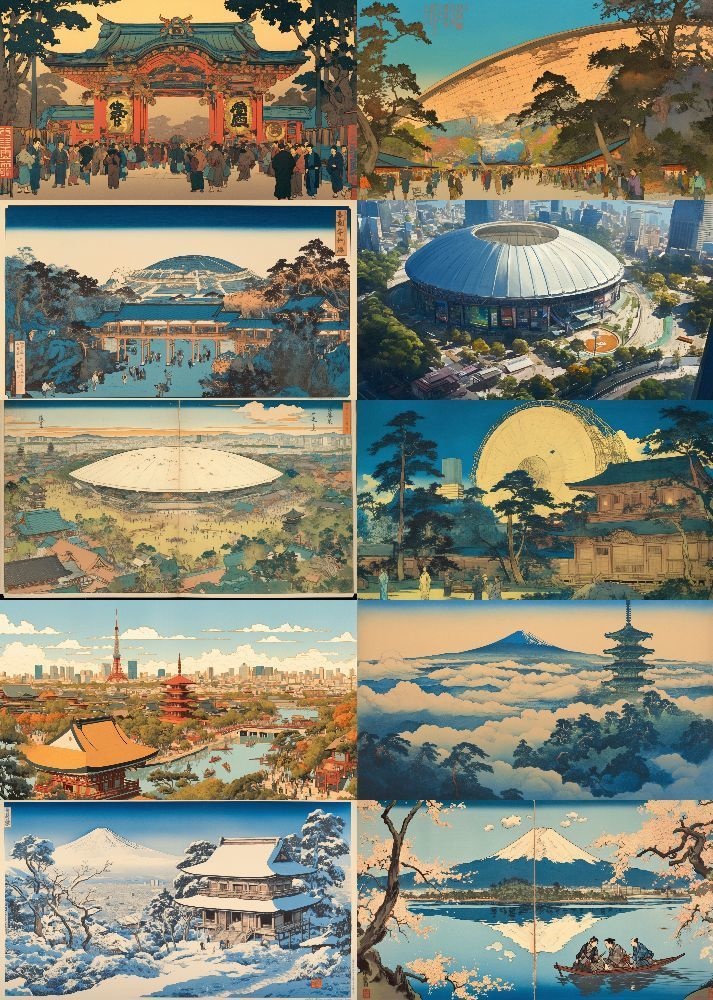 現代風 浮世絵 背景 16:9 221枚 PC 横画面