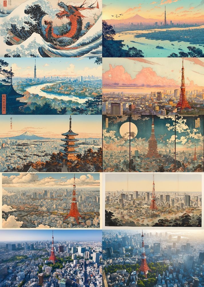 現代風 浮世絵 背景 16:9 221枚 PC 横画面