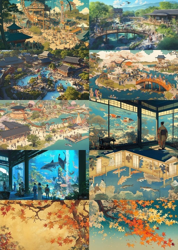 現代風 浮世絵 背景 16:9 221枚 PC 横画面