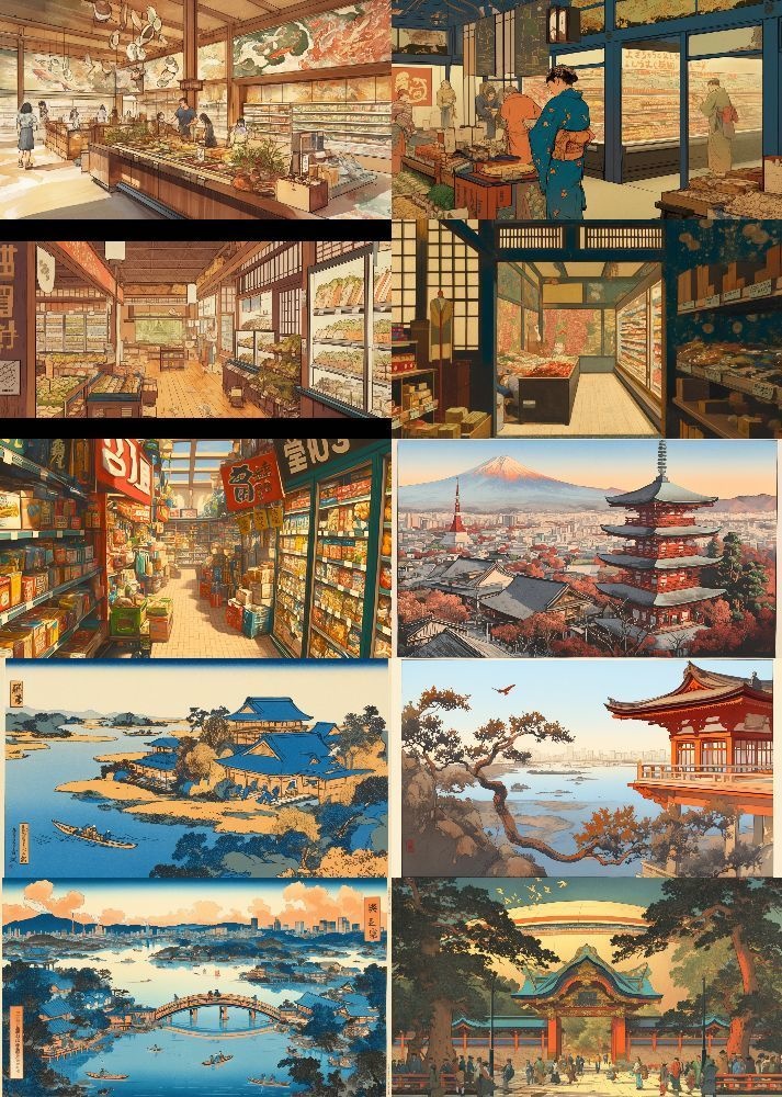 現代風 浮世絵 背景 16:9 221枚 PC 横画面