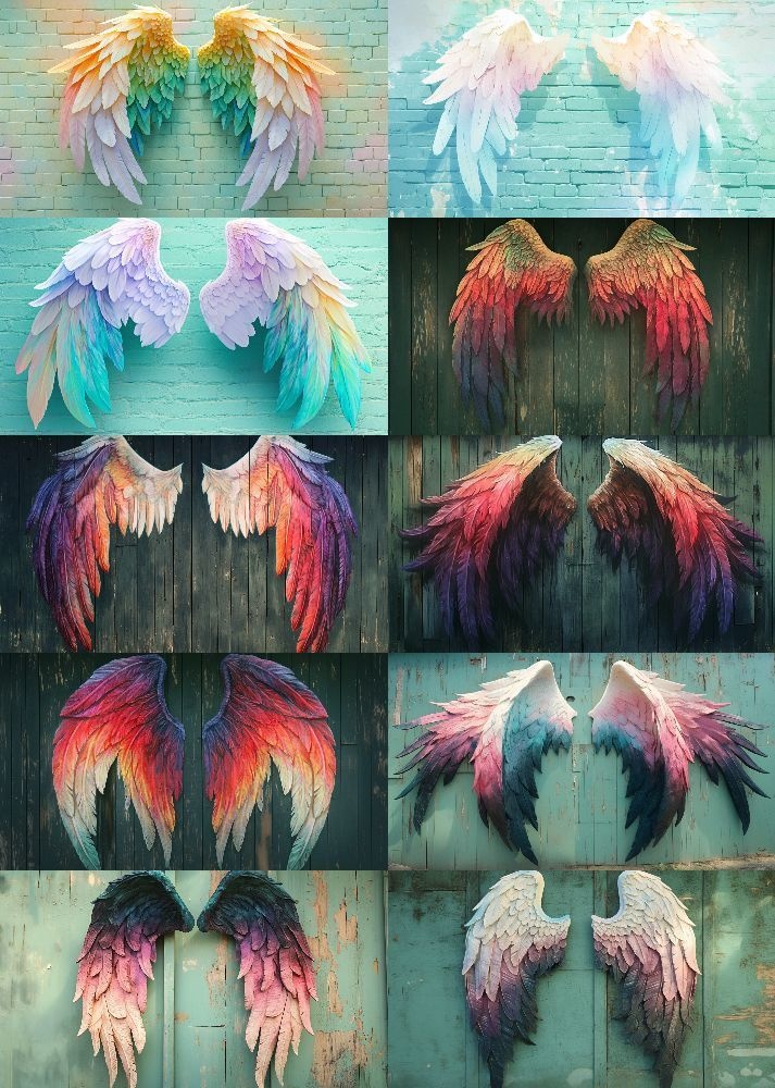 天使の羽根 背景 16:9 181枚 PC 横画面