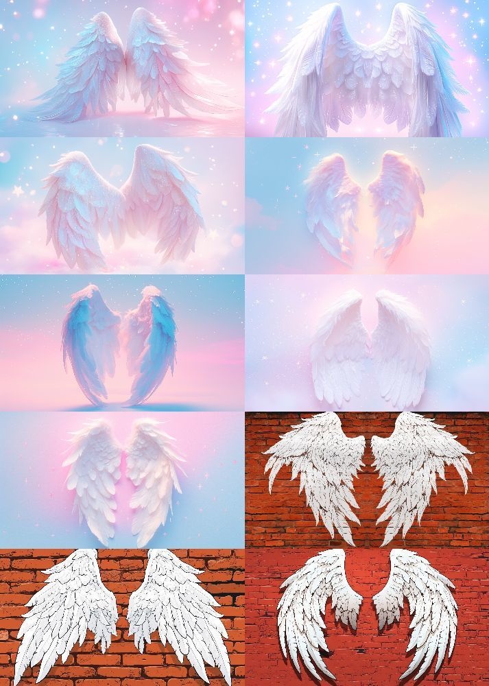 天使の羽根 背景 16:9 181枚 PC 横画面