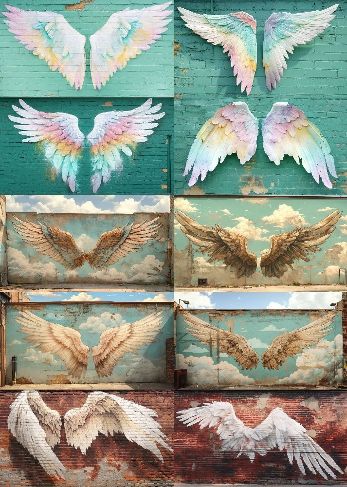 天使の羽根 背景 16:9 181枚 PC 横画面