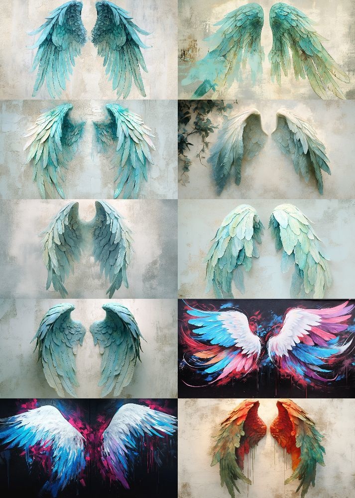 天使の羽根 背景 16:9 181枚 PC 横画面