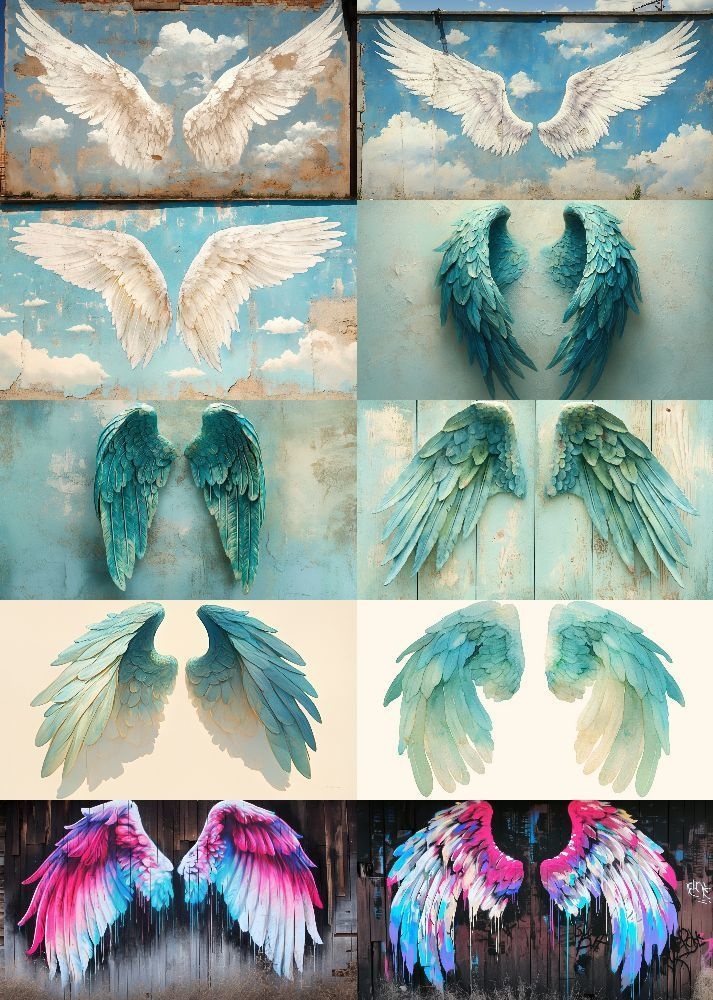 天使の羽根 背景 16:9 181枚 PC 横画面