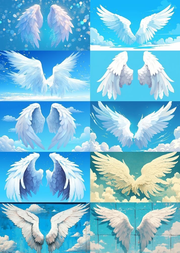 天使の羽根 背景 16:9 181枚 PC 横画面