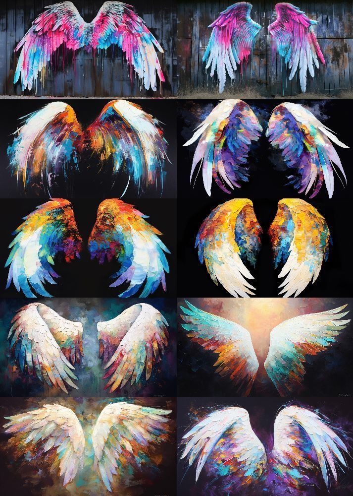 天使の羽根 背景 16:9 181枚 PC 横画面