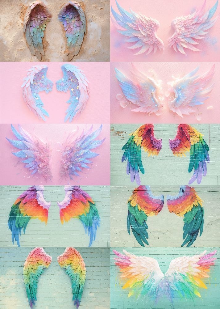 天使の羽根 背景 16:9 181枚 PC 横画面