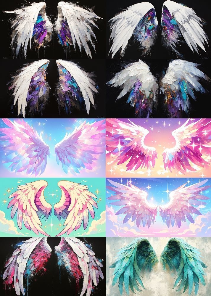 天使の羽根 背景 16:9 181枚 PC 横画面