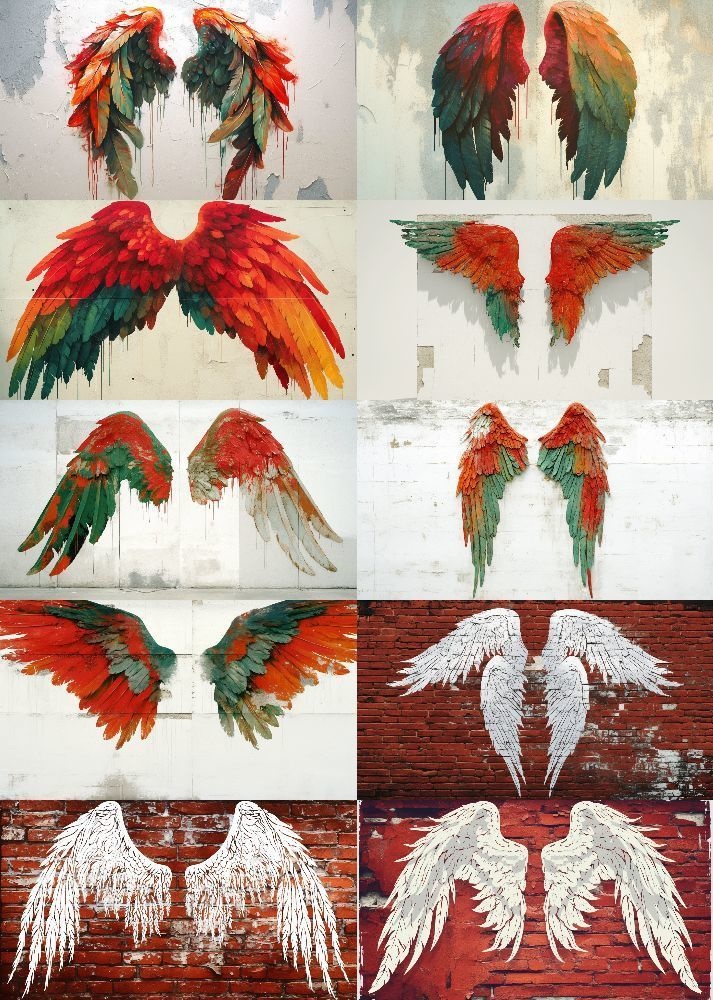 天使の羽根 背景 16:9 181枚 PC 横画面