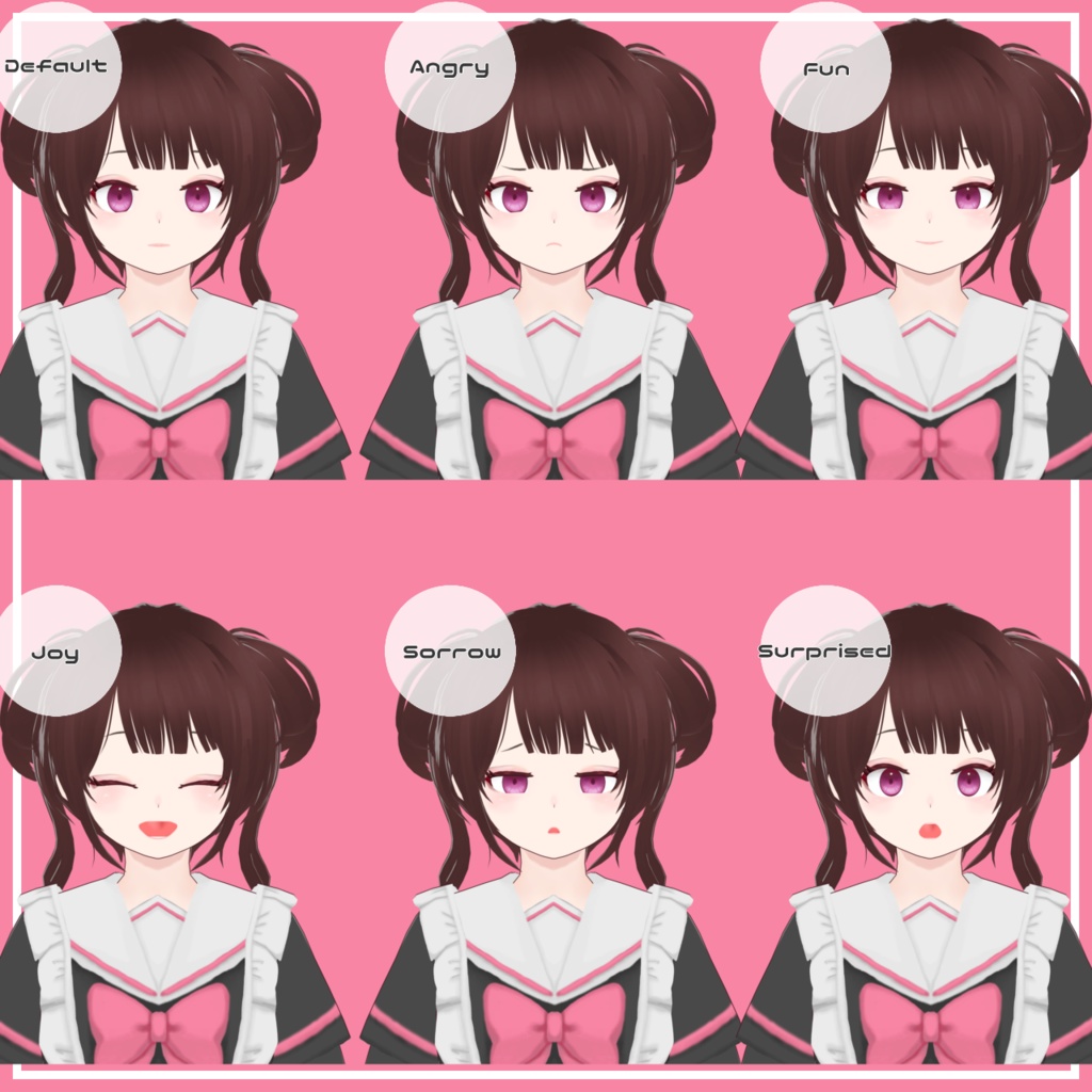 【Vroid製】学生メイドちゃん