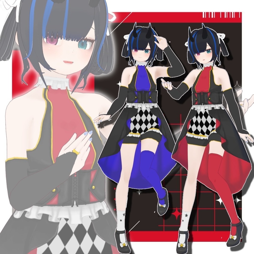 【Vroid製】サーカスドレス衣装セット 全8色