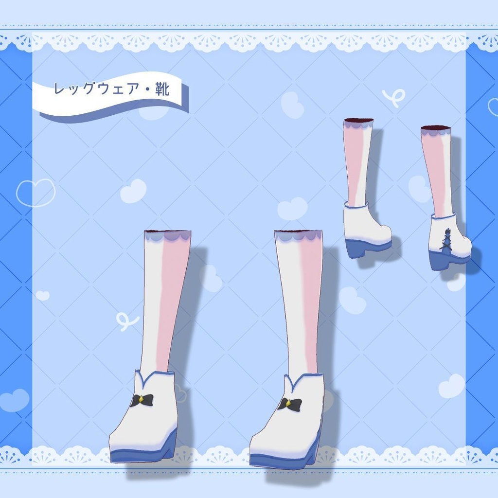 【Vroid製】アイドルチェックワンピースセット 全6色