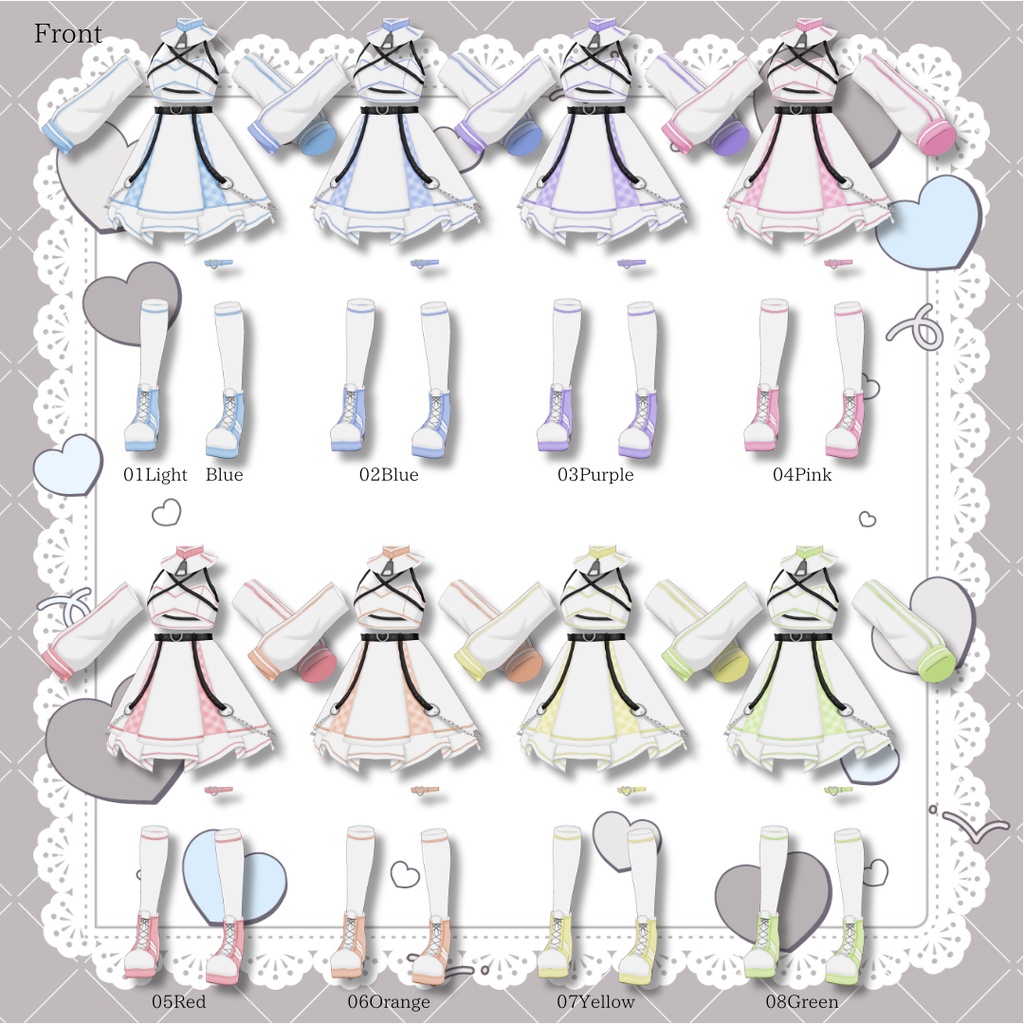 【Vroid製】Angel Track set - 天使のジャージセット 全8色
