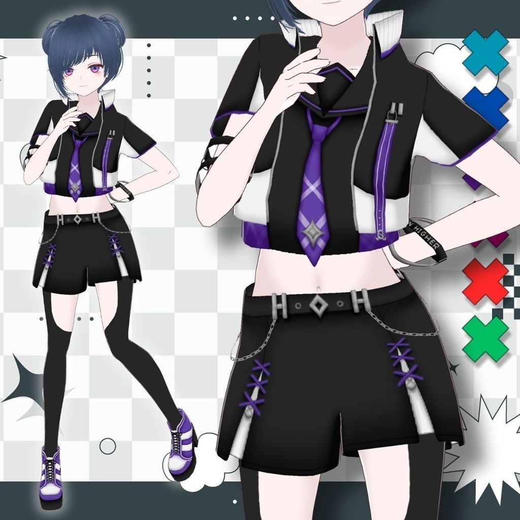 【Vroid】クールセーラー服セット 全6色