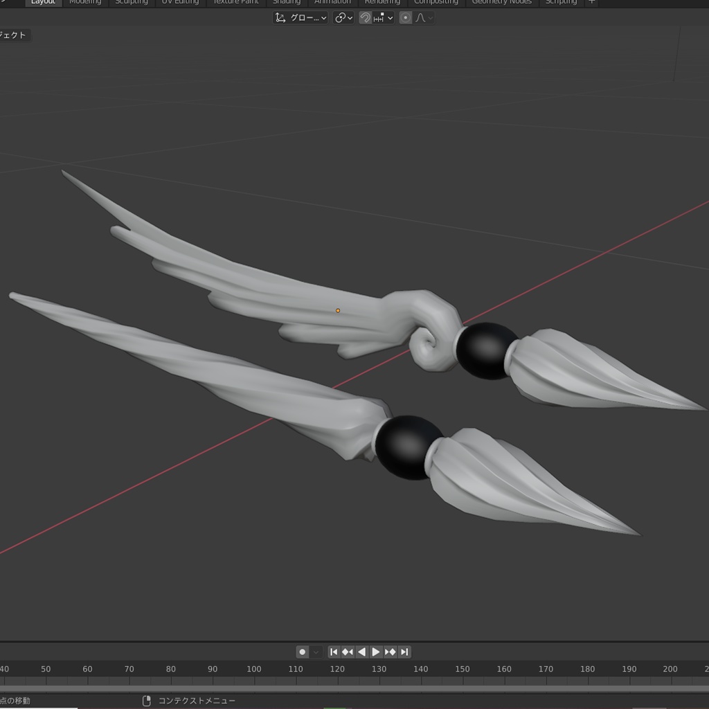 VRC想定 QvPen差し替えモデル ガラスペン