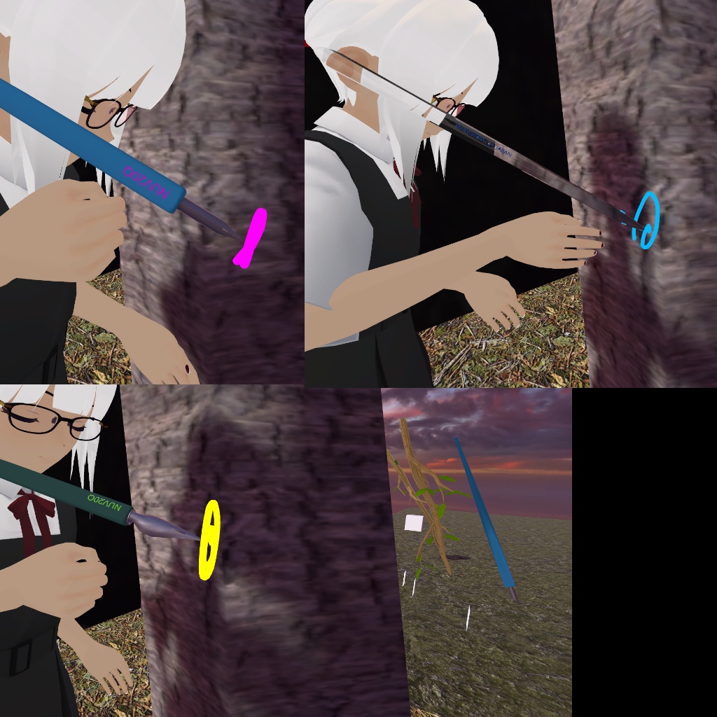 VRC想定 QvPen差し替えモデル 漫画ペンセット