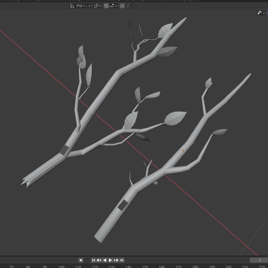 VRC想定 QvPen差し替えモデル 木の枝
