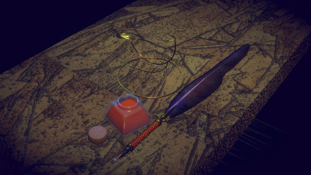 VRC想定 QvPen差し替えモデル 羽ペン