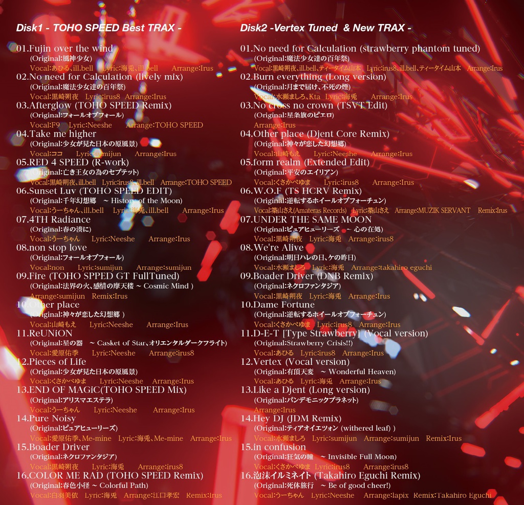 TOHO SPEED BEST TRAX (CD) 特典CD付き