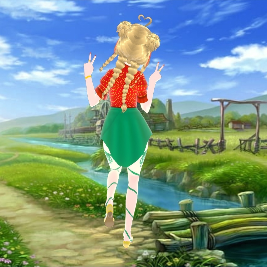 Strawberry Character いちご キャラクター 3D model 3Dモデルです