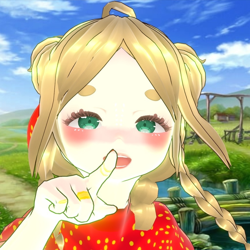 Strawberry Character いちご キャラクター 3D model 3Dモデルです