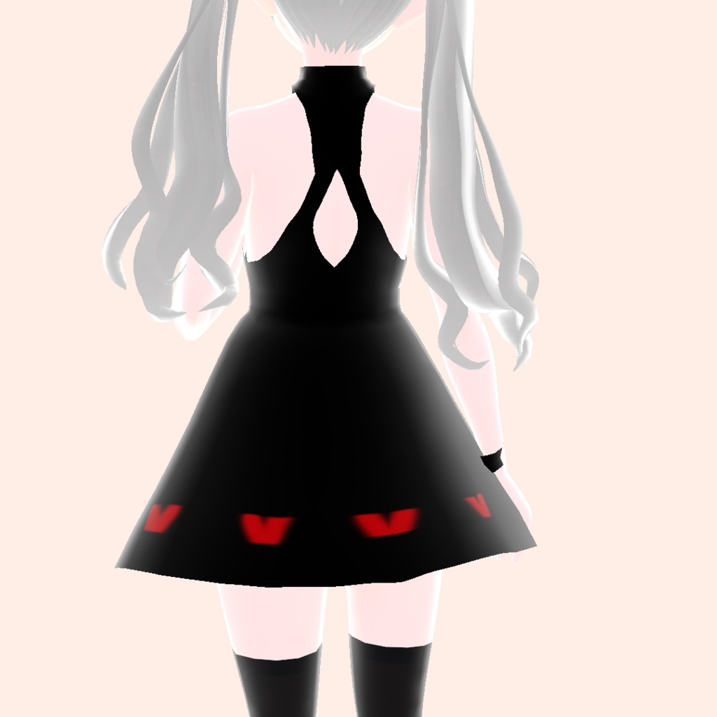 Black Mini Dress texture 黒のミニドレスの質感