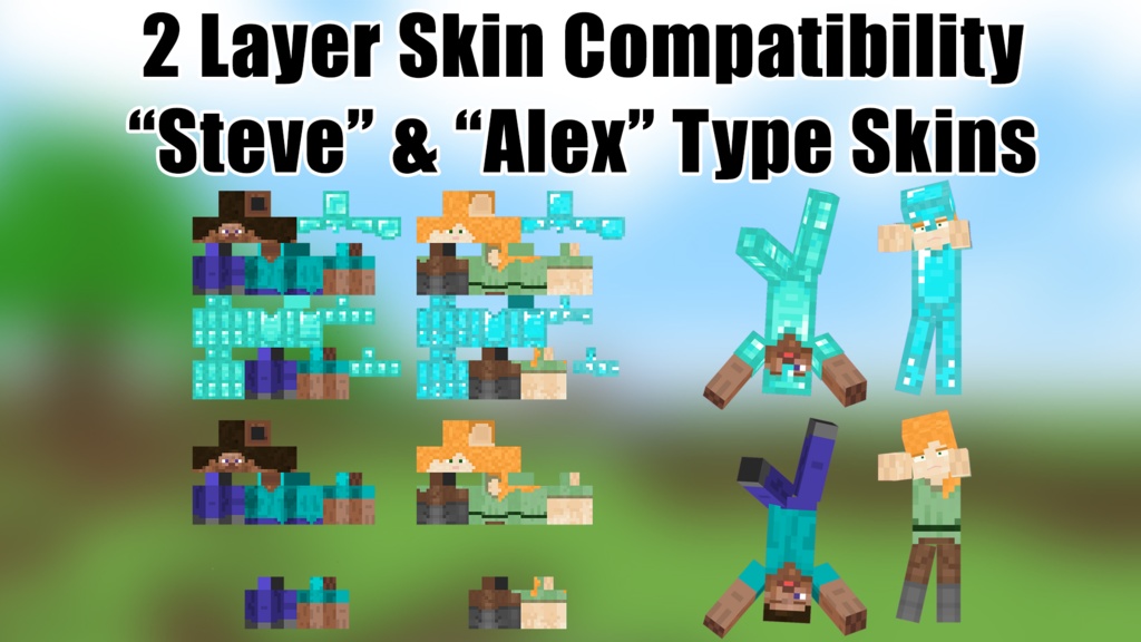 Blocky Vtuber Models! Minecraft Skin Compatible