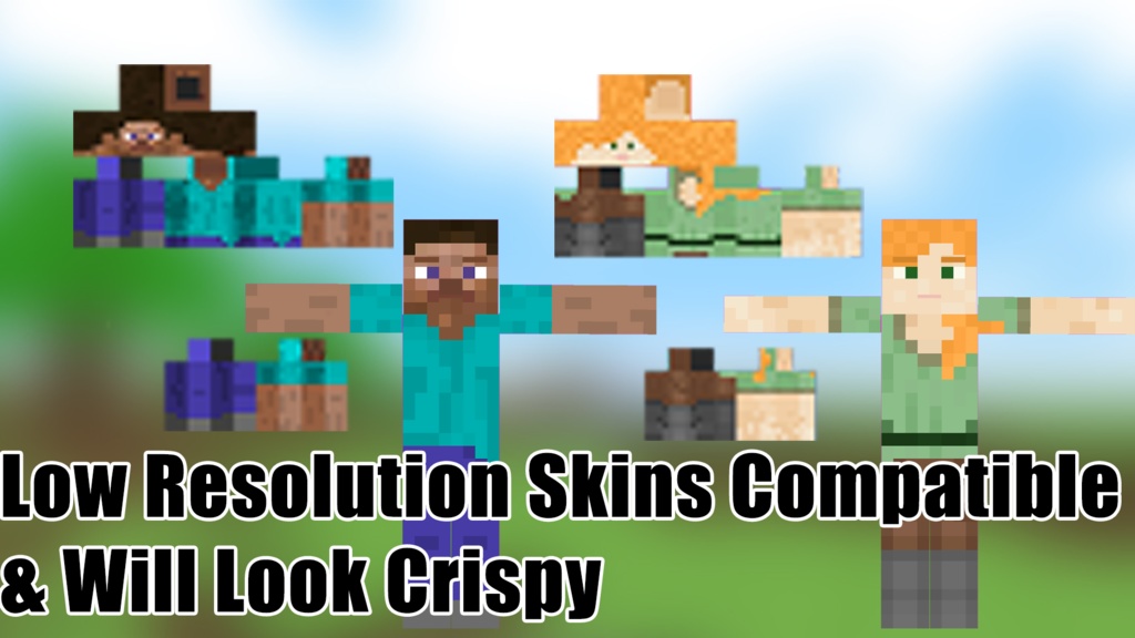 Blocky Vtuber Models! Minecraft Skin Compatible