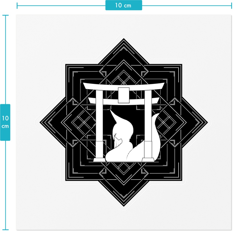 狐ノ紅焔新サブエンブレムクソデカステッカー