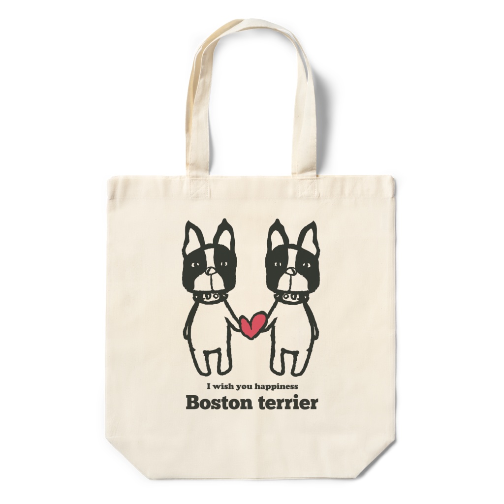 ボストンテリア愛を育むデザインエコバッグ