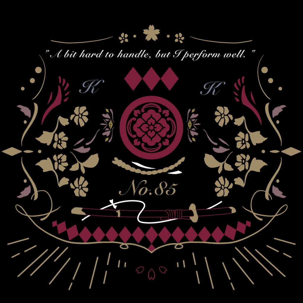 刀剣 刺繍トートバッグ