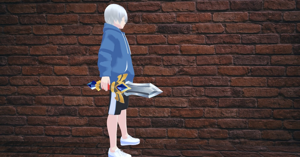 【ローポリアクセサリー】ファンタジー風の短剣