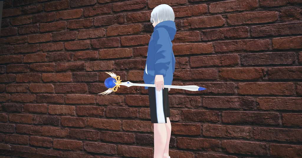 【ローポリアクセサリー】ファンタジー風の魔法の杖