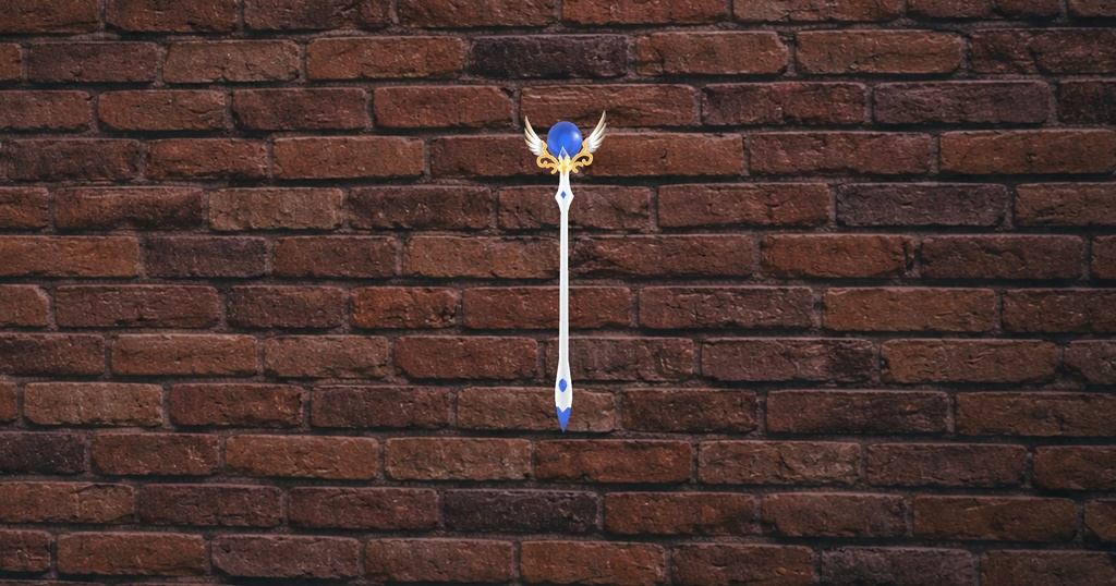 【ローポリアクセサリー】ファンタジー風の魔法の杖