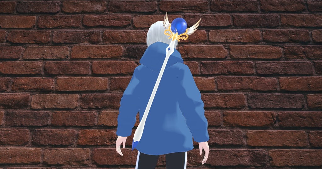 【ローポリアクセサリー】ファンタジー風の魔法の杖