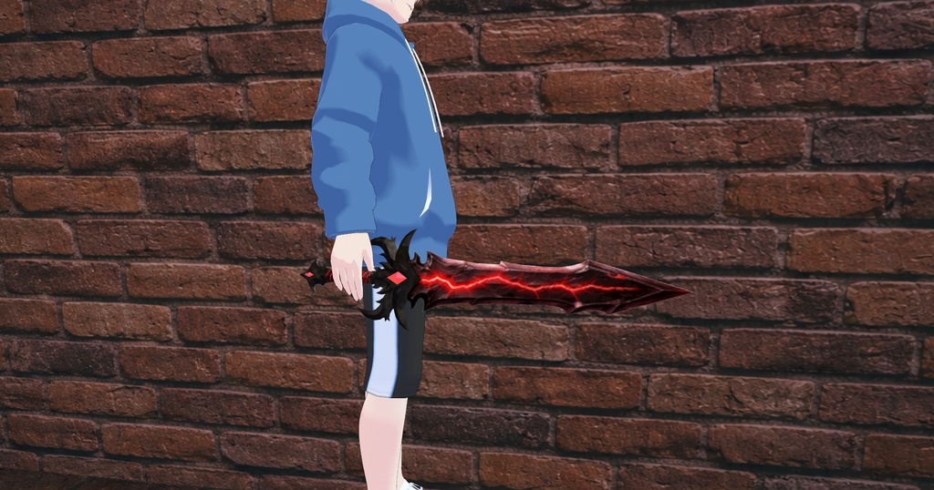 【ローポリアクセサリー】赤き魔剣