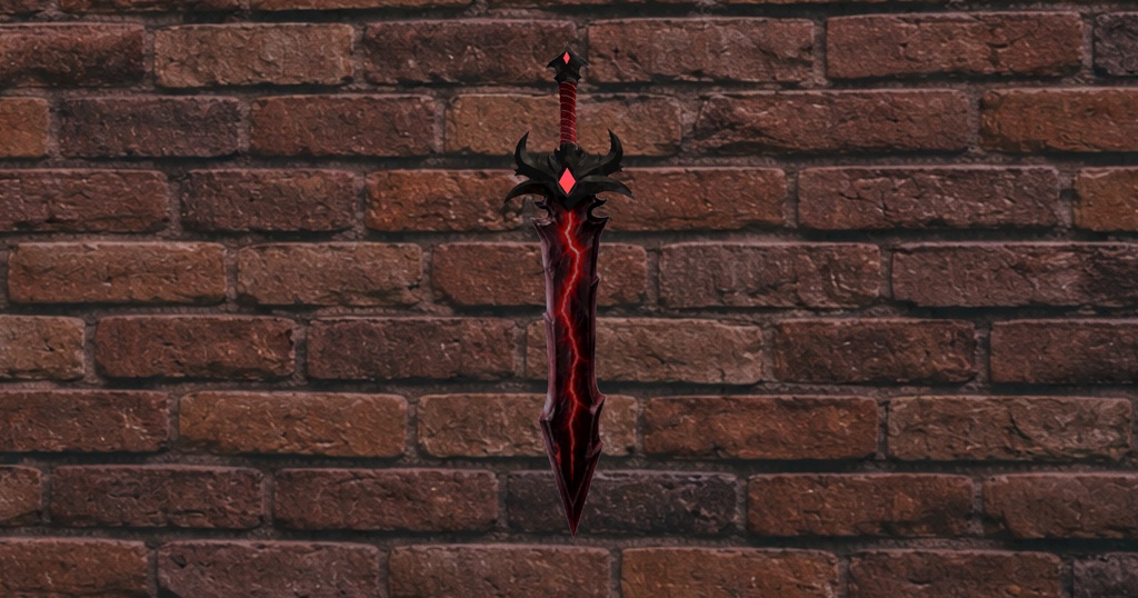 【ローポリアクセサリー】赤き魔剣