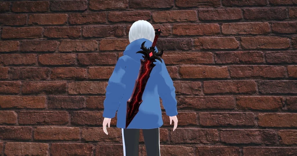 【ローポリアクセサリー】赤き魔剣