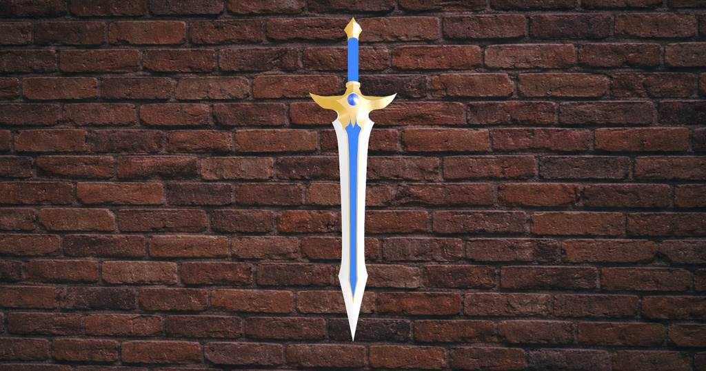 【ローポリアクセサリー】青い剣