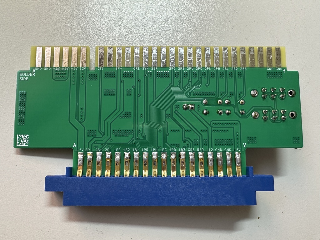 KONAMI 配列 → JAMMA 配列 変換ハーネス基板