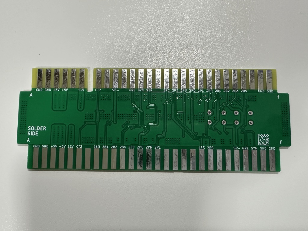 SEGA 配列(SYSTEM16/24) → JAMMA 配列 変換ハーネス基板