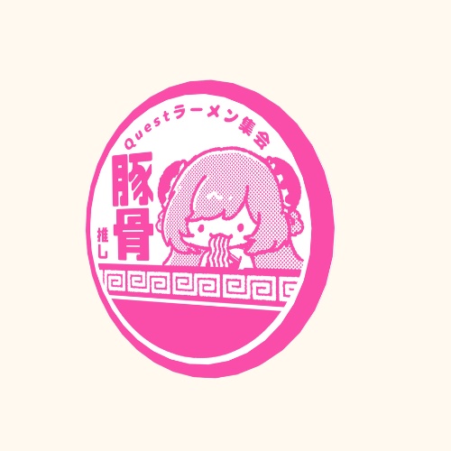 推しラーメン缶バッチ【豚骨】