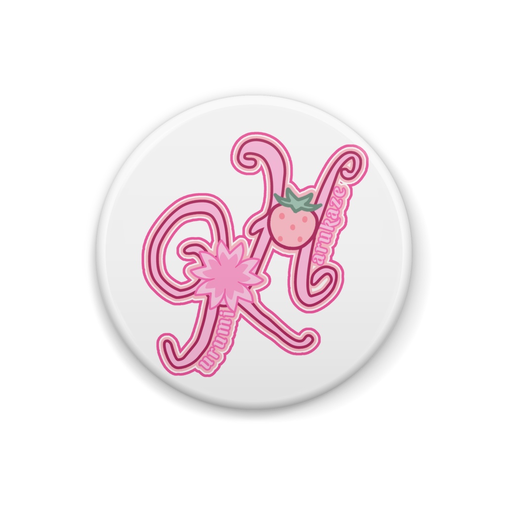 名前ロゴ缶バッジ