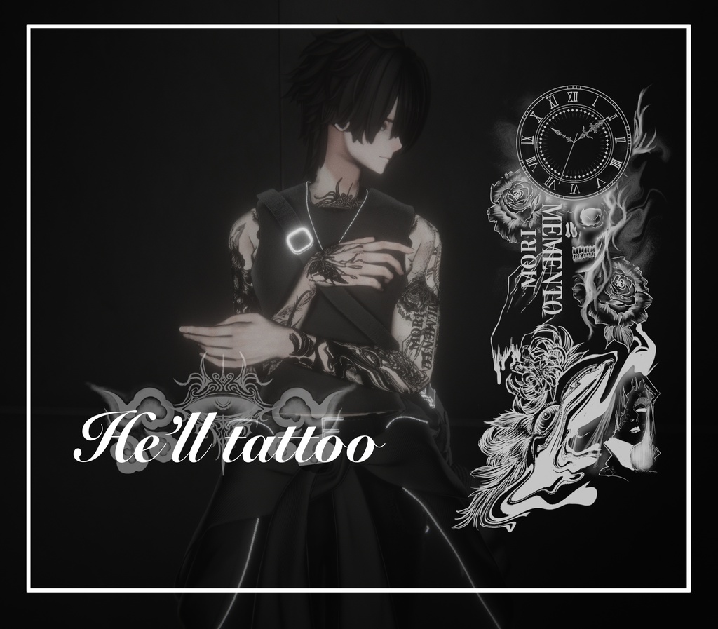 【6アバター対応】Hell tattoo
