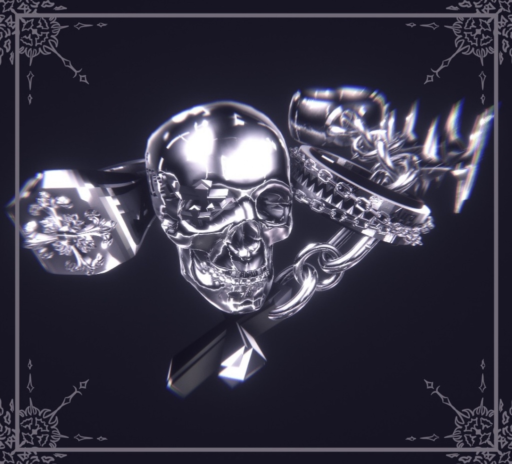 【3Dアクセサリー】Iron Vice Ring set