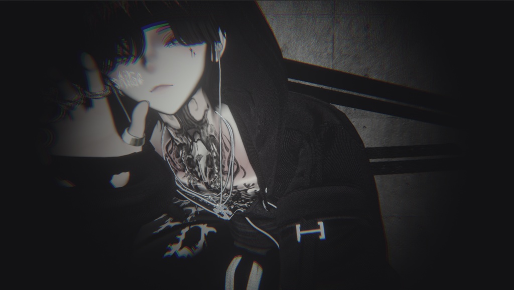 【free】ブラックデニムマテリアル