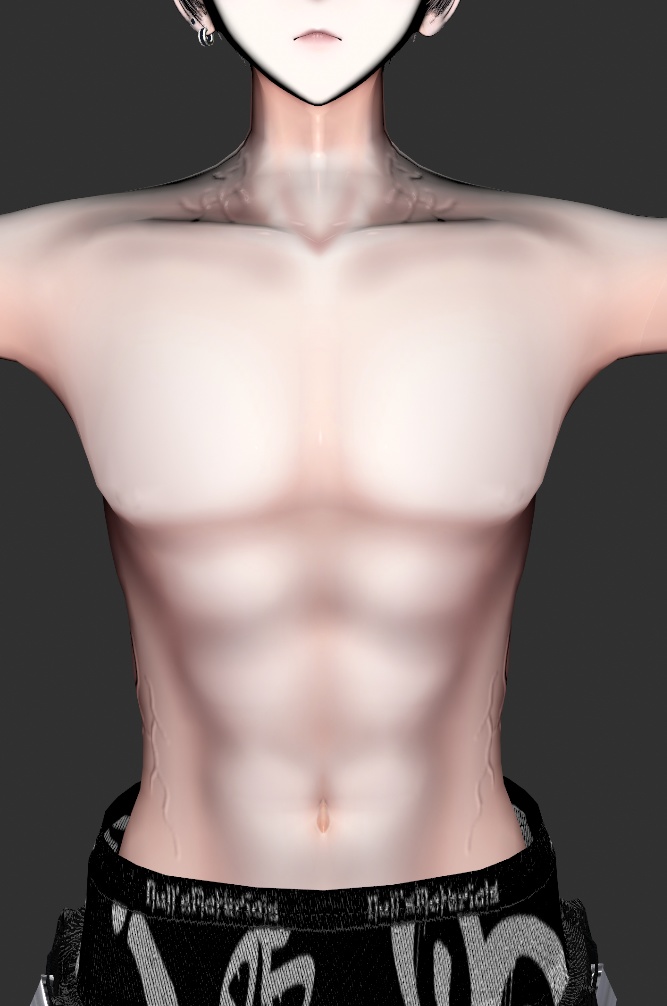 【彼方】血管&腹筋鎖骨bodymaterial