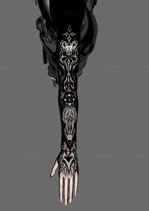 【6アバター対応】Satanic Flora Tattoo